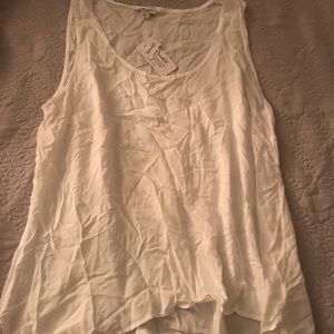 Splendid Women's White Rayon Voile Tank Top